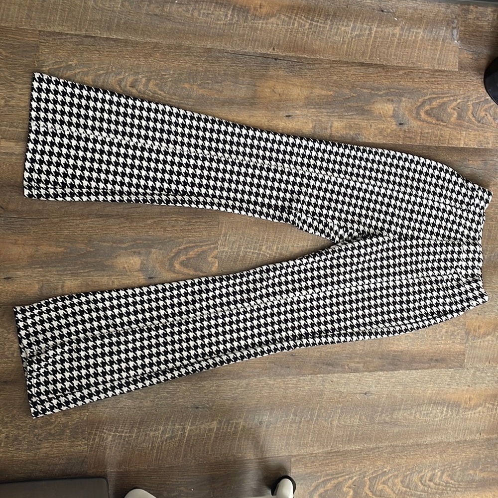 Shein Houndstooth Slight Flare Pants